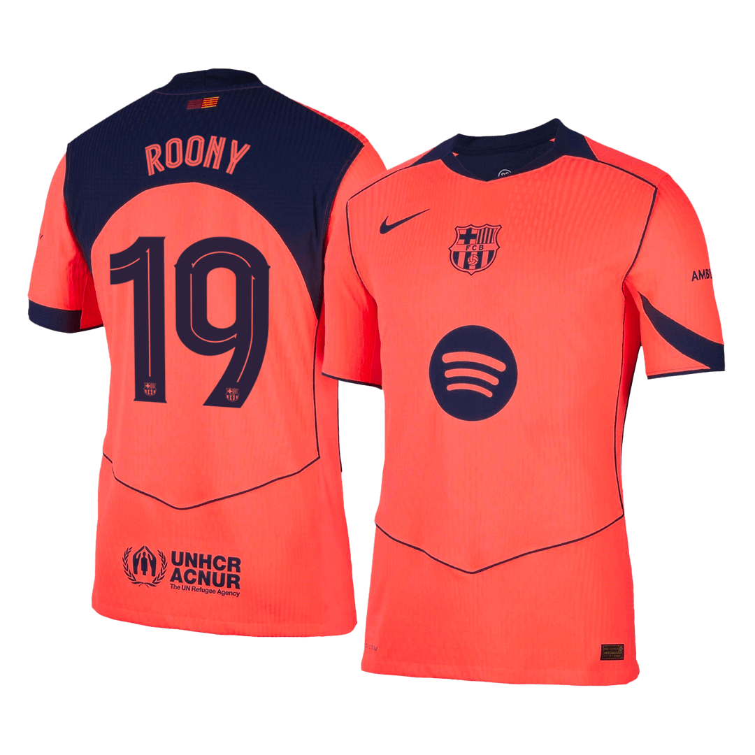 ROONY #19 Barcelone Third Maillot 2025/26 Orange Joueur - UCL