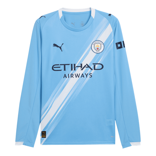 Manchester City Domicile Maillot Manches Longues 2025/26 Grande Taille