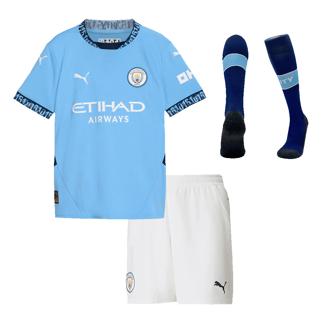 Manchester City Domicile Maillot Kit 2024/25 Enfant