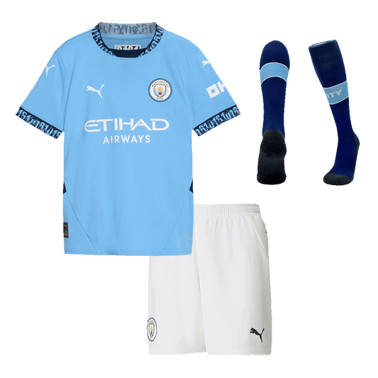 Manchester City Domicile Maillot Kit 2024/25 Junior