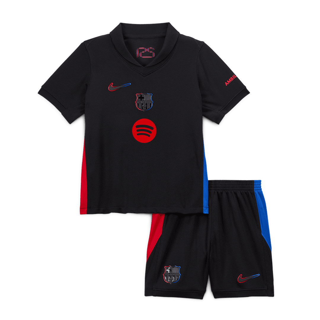 Barcelone Extérieur Maillot Kit 2024/25 - Spotify Logo Without Text Junior - Mon Maillot Foot Store