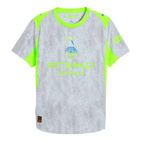 Manchester City Third Maillot 2025/26 Gris Authentique