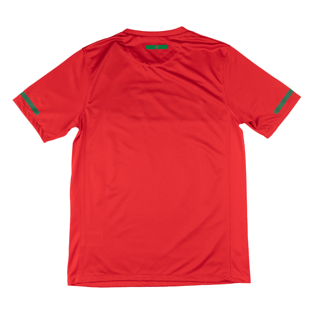 Retro Portugal Domicile Maillot 2010 Rouge
