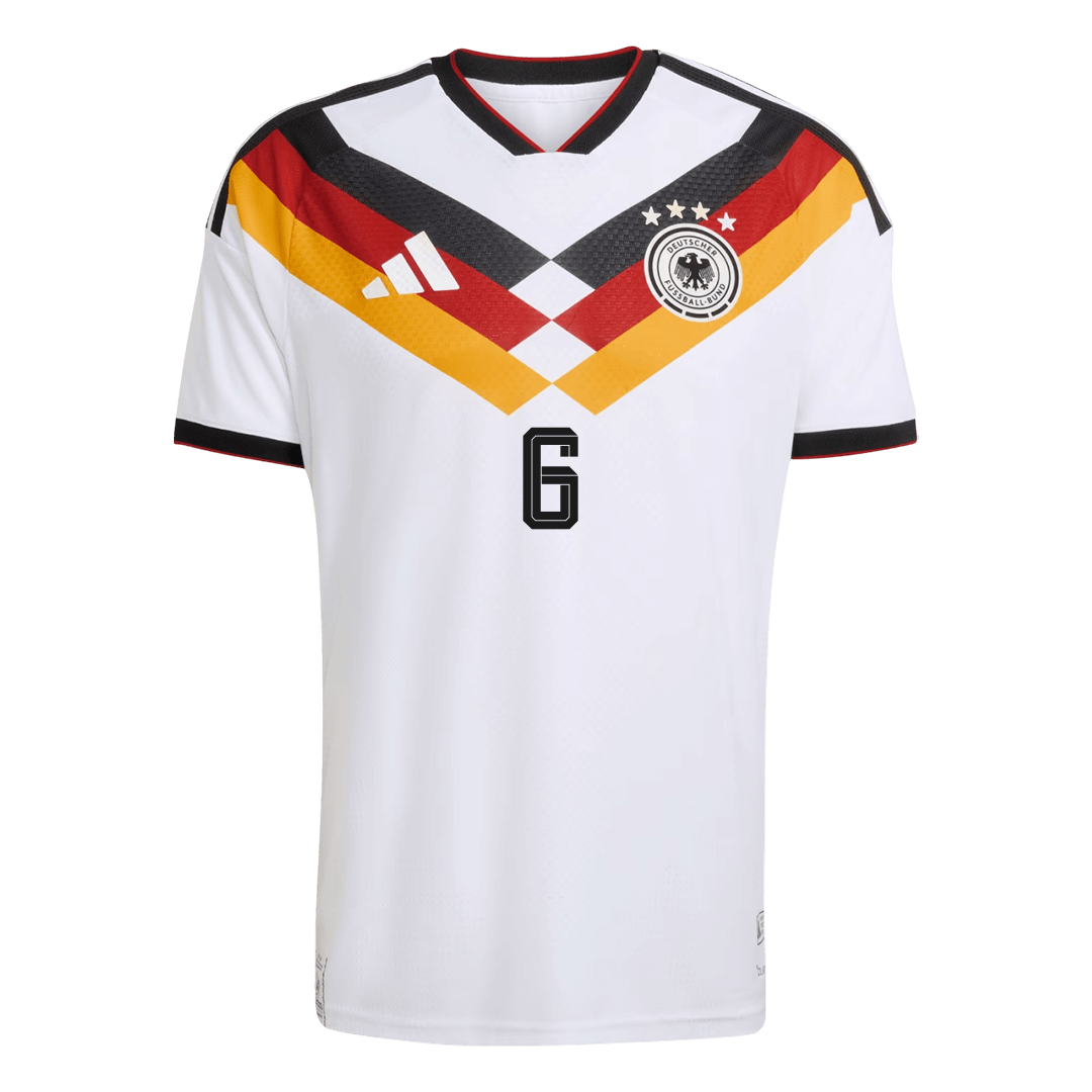 KIMMICH #6 Allemagne Domicile Maillot Coupe du Monde 2026 Blanc Joueur