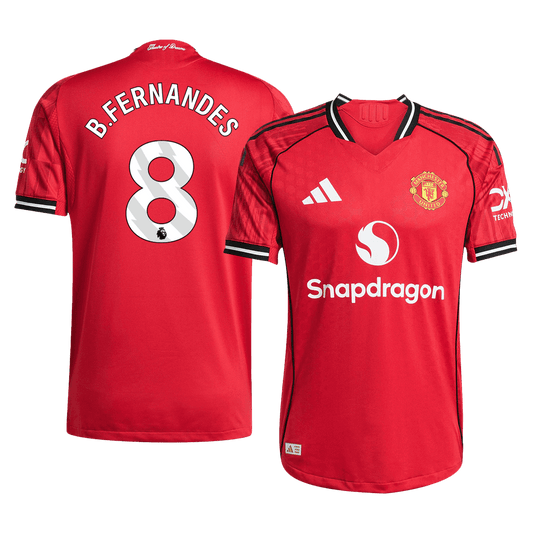 B.FERNANDES #8 Manchester United Domicile Maillot 2025/26 Authentique