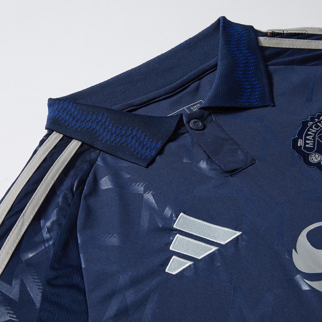 Manchester United Extérieur Maillot Manches Longues 2024/25 Grande Taille