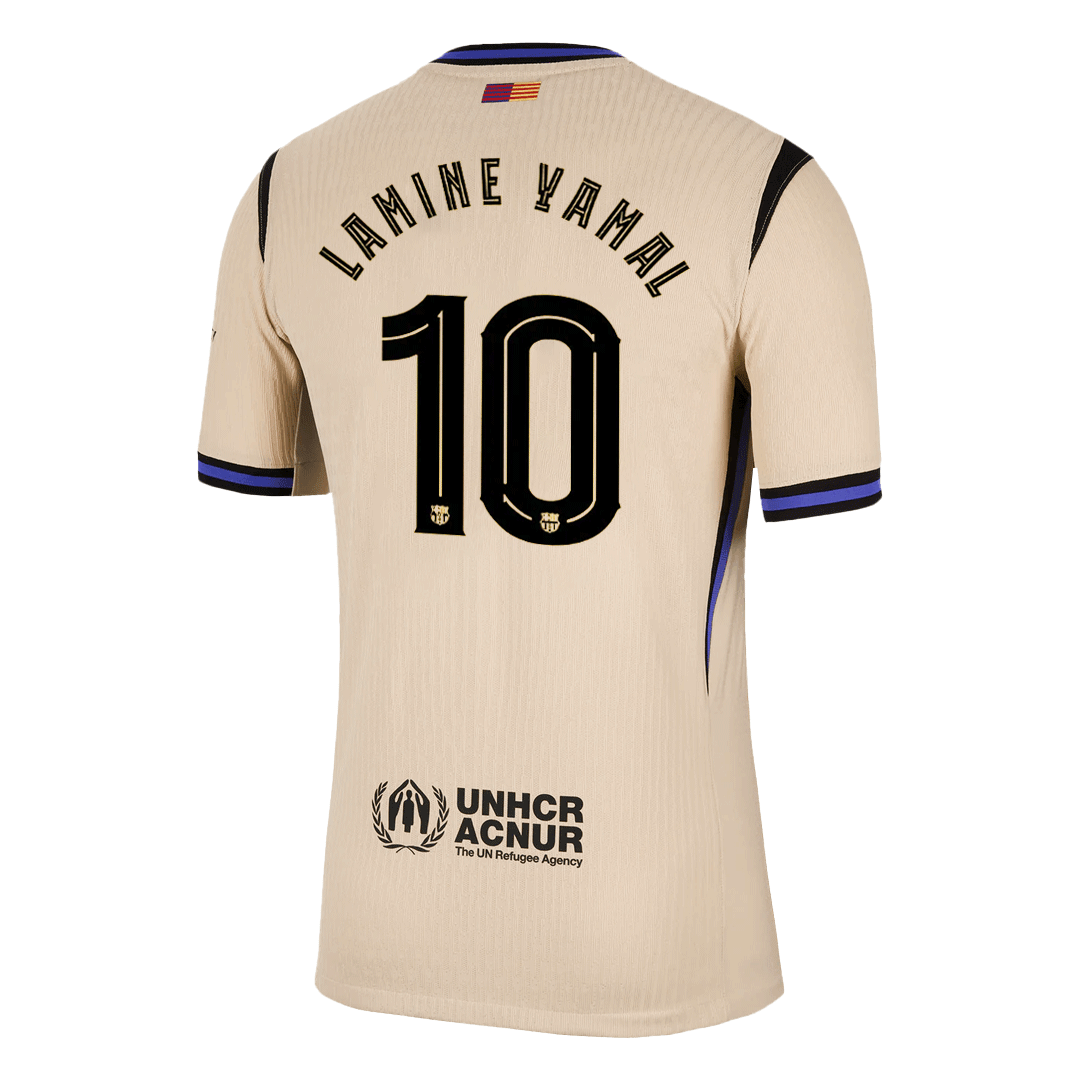 LAMINE YAMAL #10 Barcelone Extérieur Maillot 2025/26 Jaune Authentique - UCL
