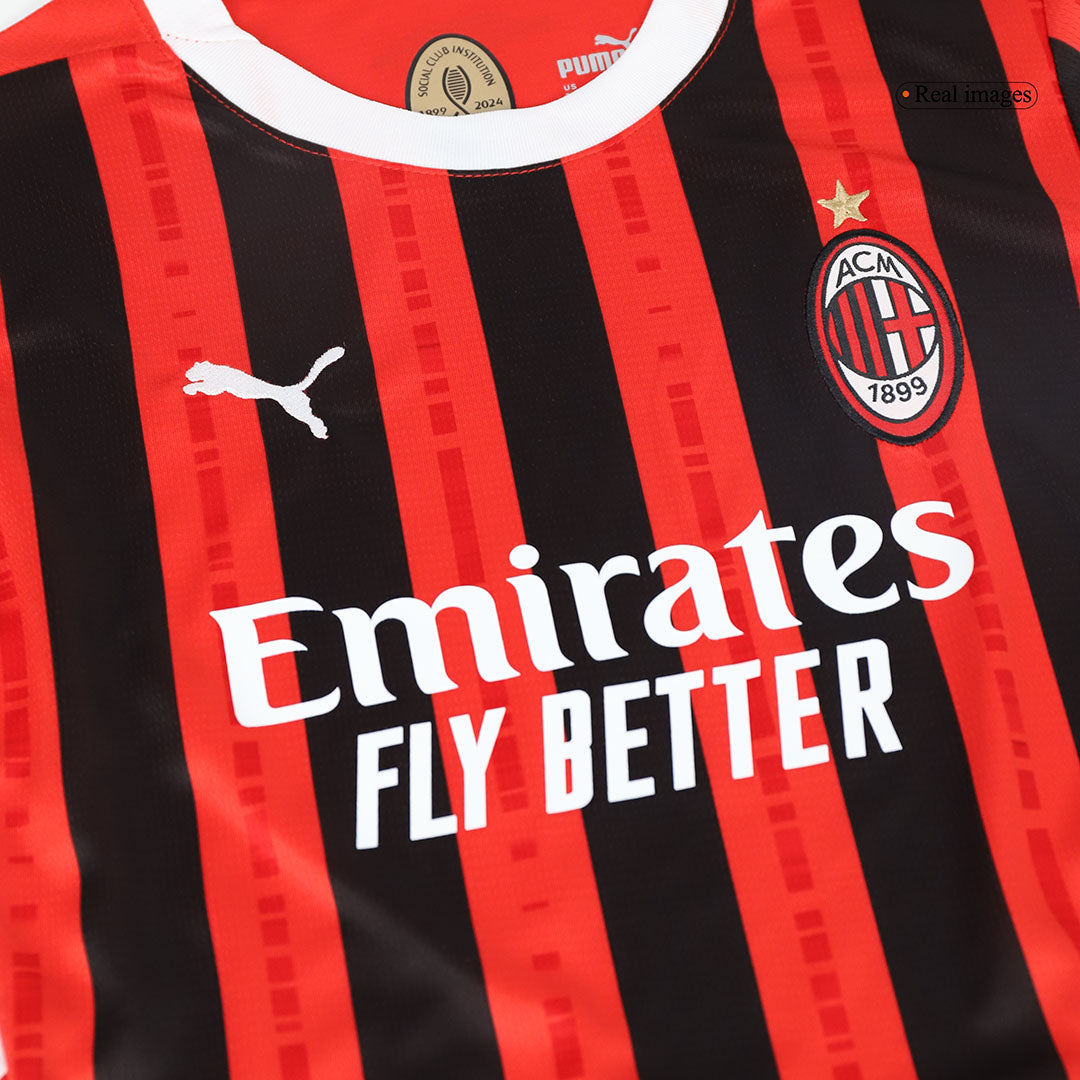 Milan AC Domicile Maillot Kit 2024/25 Enfant - Mon Maillot Foot Store