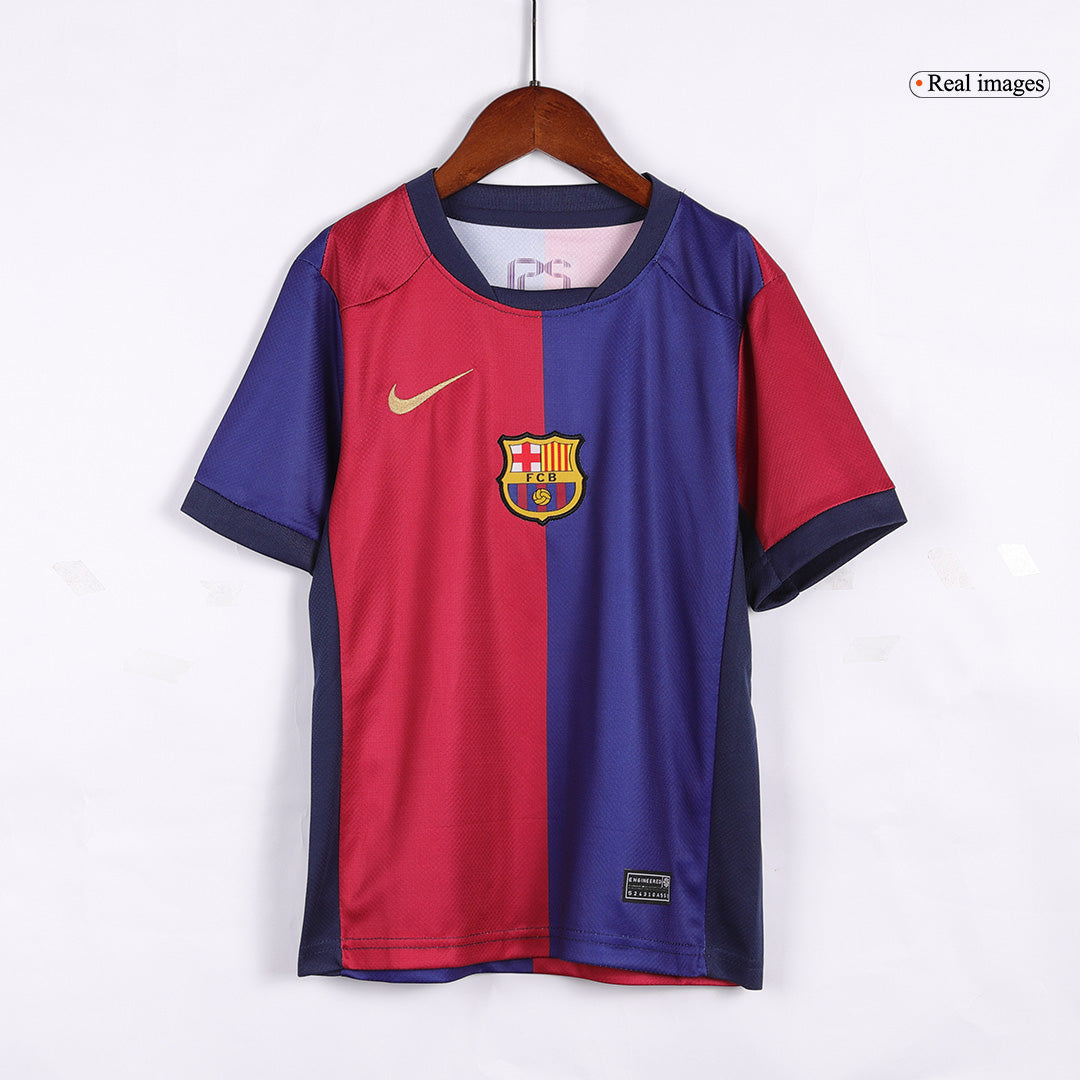 Barcelone Domicile Maillot Kit 2024/25 - Spotify Logo Without Text Enfant - Mon Maillot Foot Store