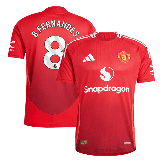 B.FERNANDES #8 Manchester United Domicile Maillot 2024/25 Authentique - Mon Maillot Foot Store