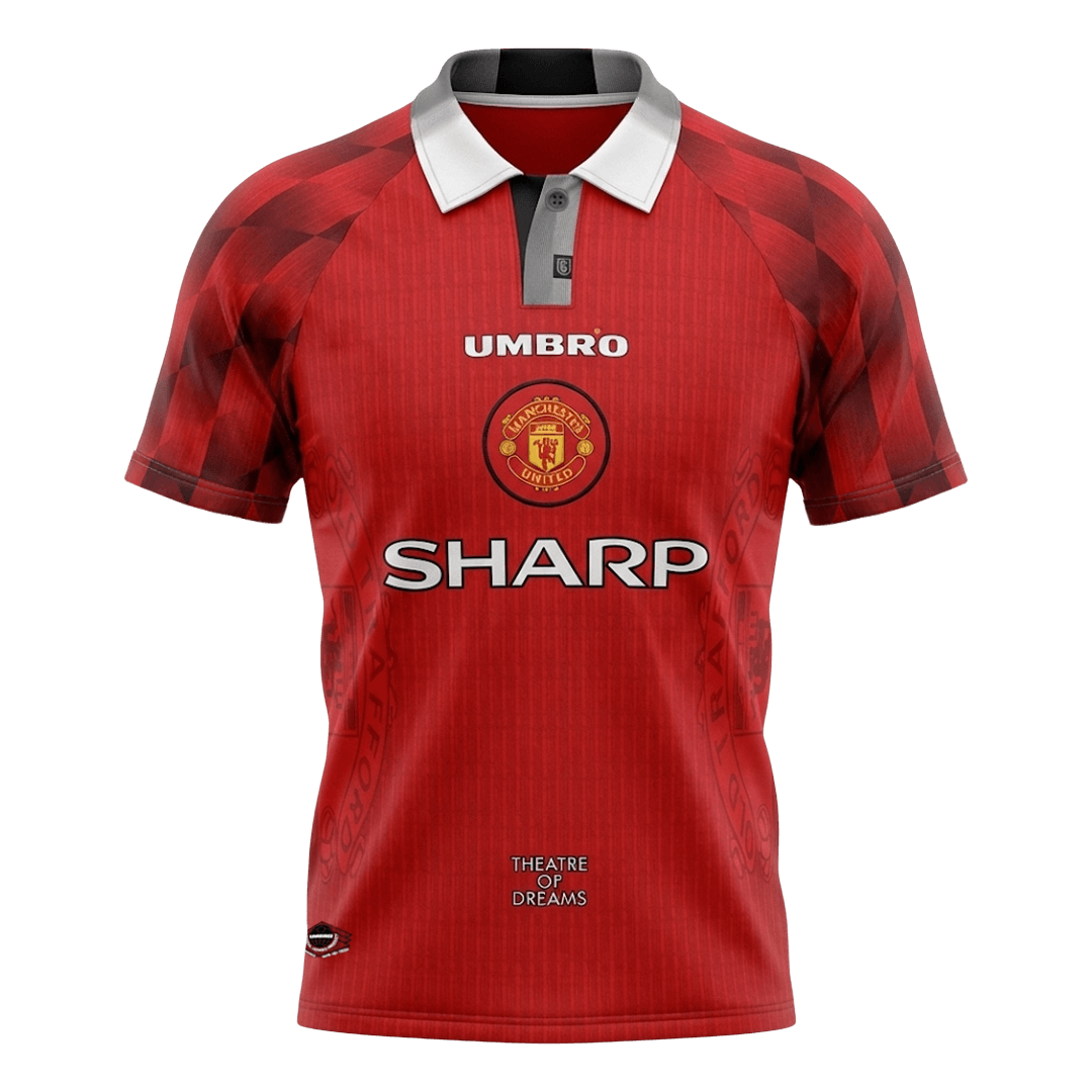 Retro Manchester United Domicile Maillot 1996/97 Rouge
