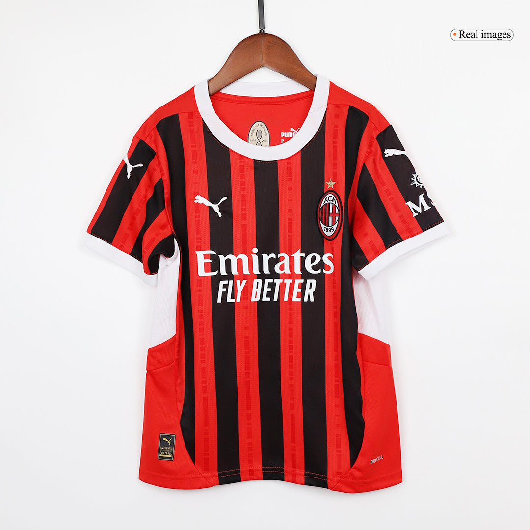 Milan AC Domicile Maillot Kit 2024/25 Enfant - Mon Maillot Foot Store