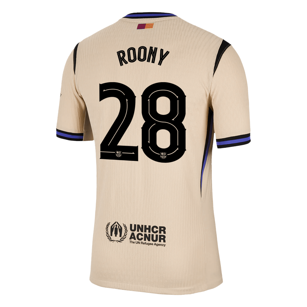 ROONY #28 Barcelone Extérieur Maillot 2025/26 Jaune Joueur - UCL