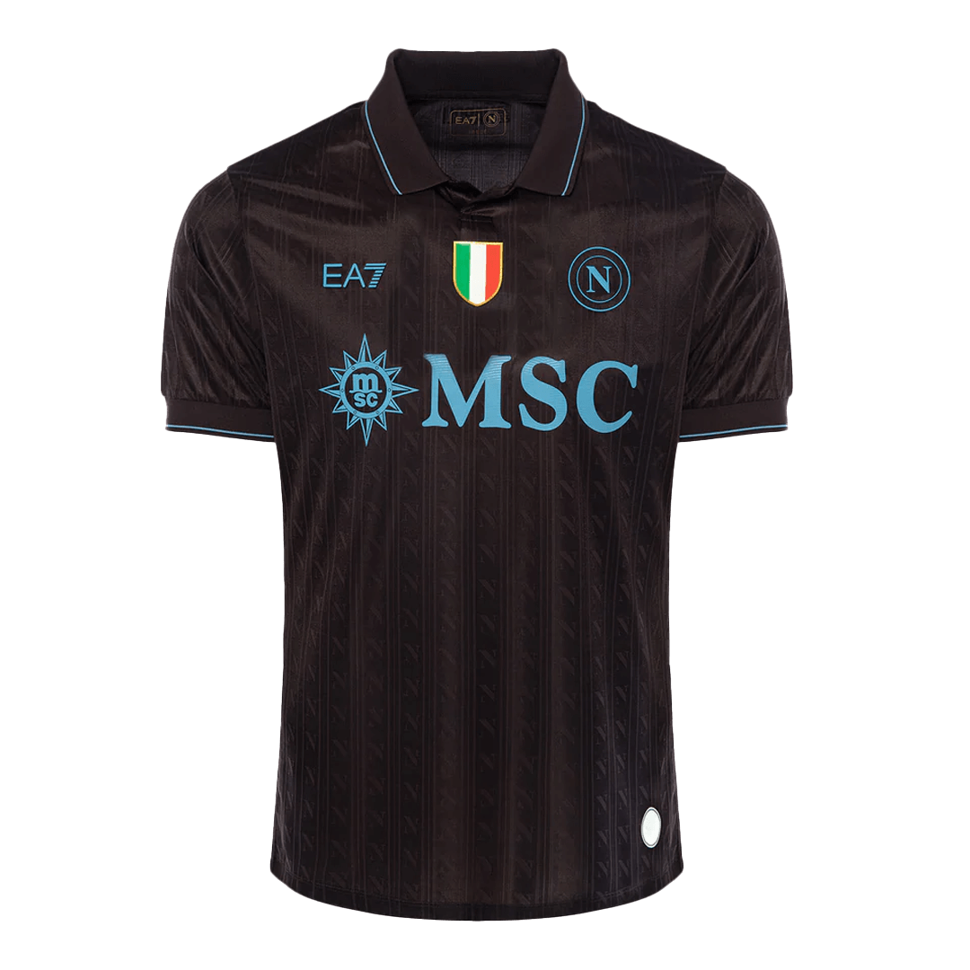 Naples Third Maillot 2025/26 Noir Authentique Grande Taille