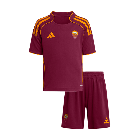 Roma Domicile Maillot Kit 2025/26 Junior Rouge