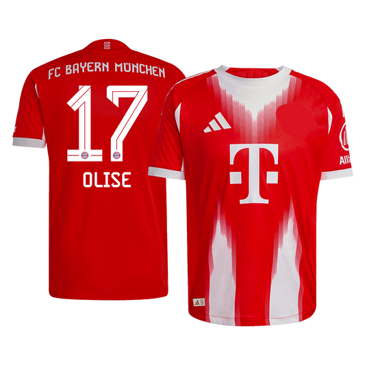 OLISE #17 Munich Domicile Maillot 2025/26 Rouge Authentique
