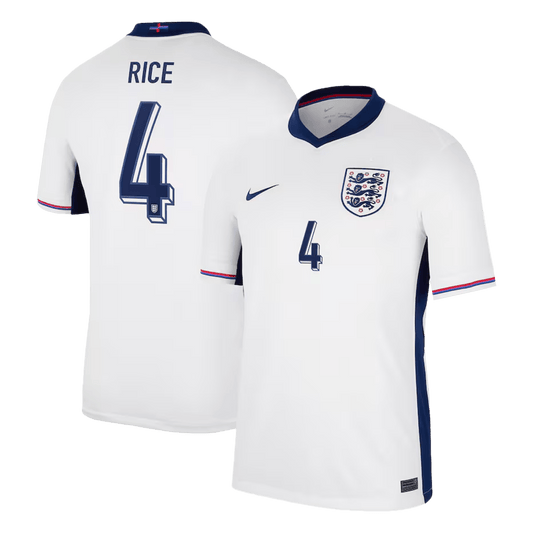 Maillot de Foot RICE #4 Angleterre Domicile Maillot 2024 - Super