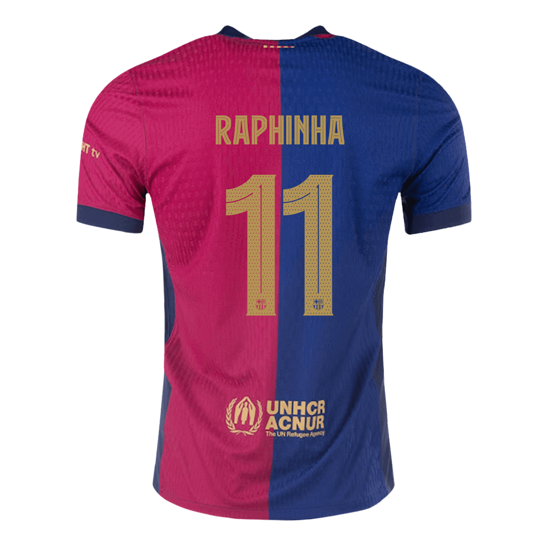 RAPHINHA #11 Barcelona Domicile Maillot 2024/25 Authentique - UCL