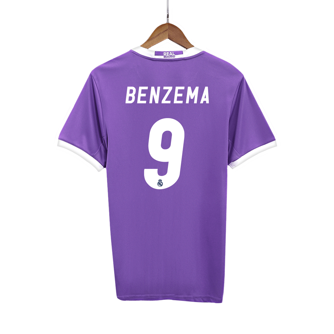 BENZEMA #9 Vintage Real Madrid Extérieur Maillot 2016/17