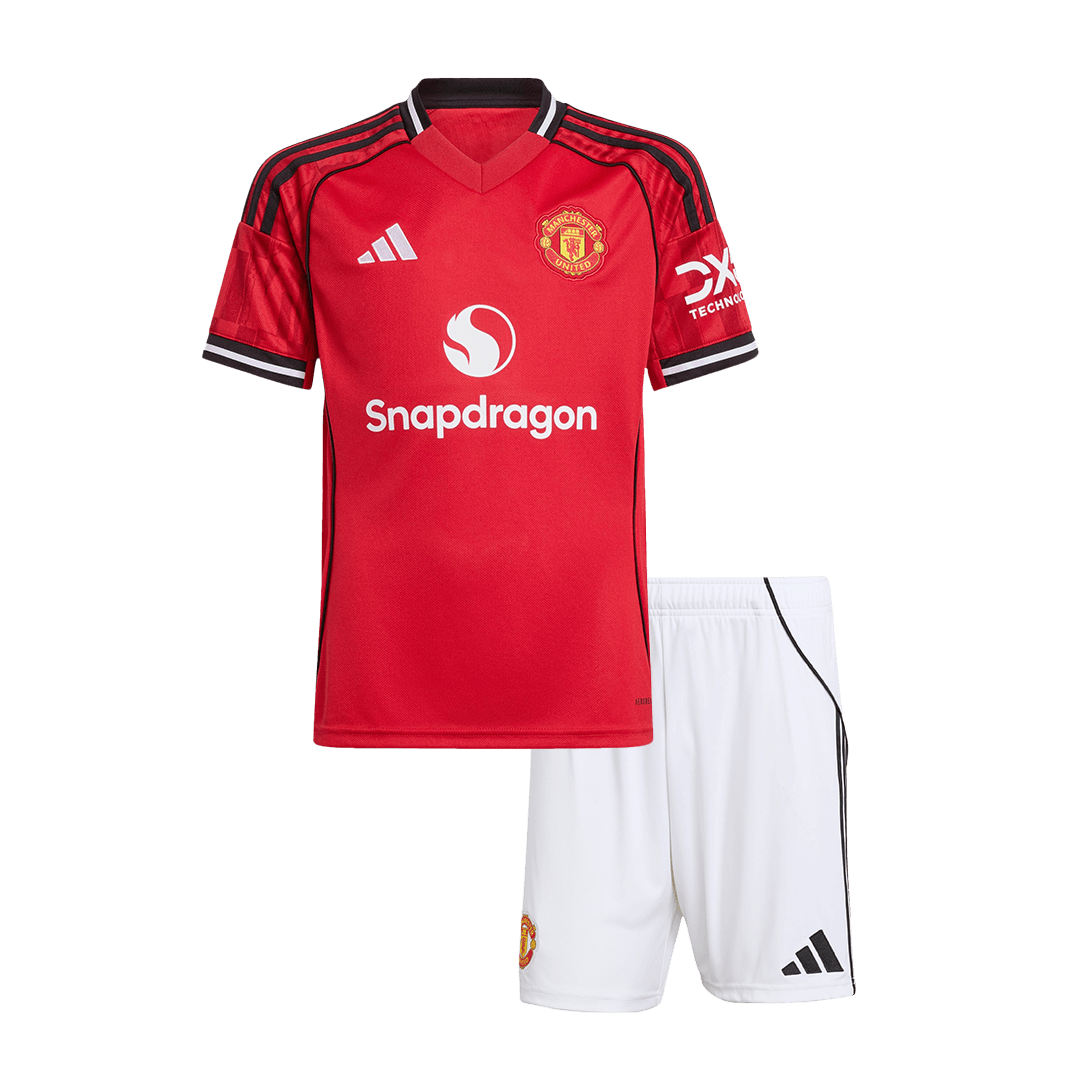 Manchester United Domicile Maillot Kit 2025/26 Enfant