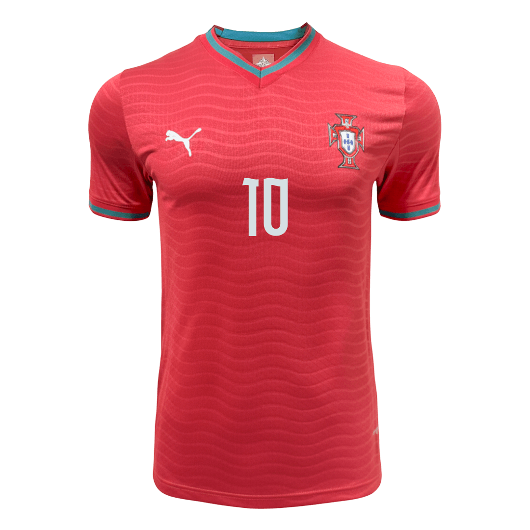BERNARDO #10 Portugal Thuisshirt - Wereldkampioenschap 2026 Rood Speler