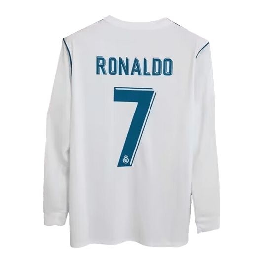 Retro RONALDO #7 Real Madrid Domicile Maillot Manches Longues 2017/18