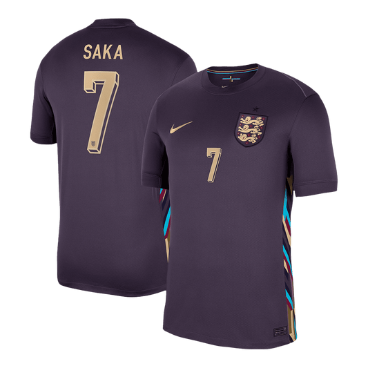 Maillot de Foot SAKA #7 Angleterre Extérieur Maillot 2024 - Super