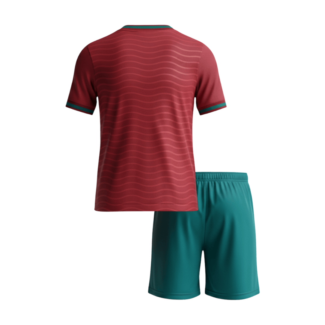 Portugal Domicile Maillot Kit Coupe du Monde 2026 Enfant Rouge