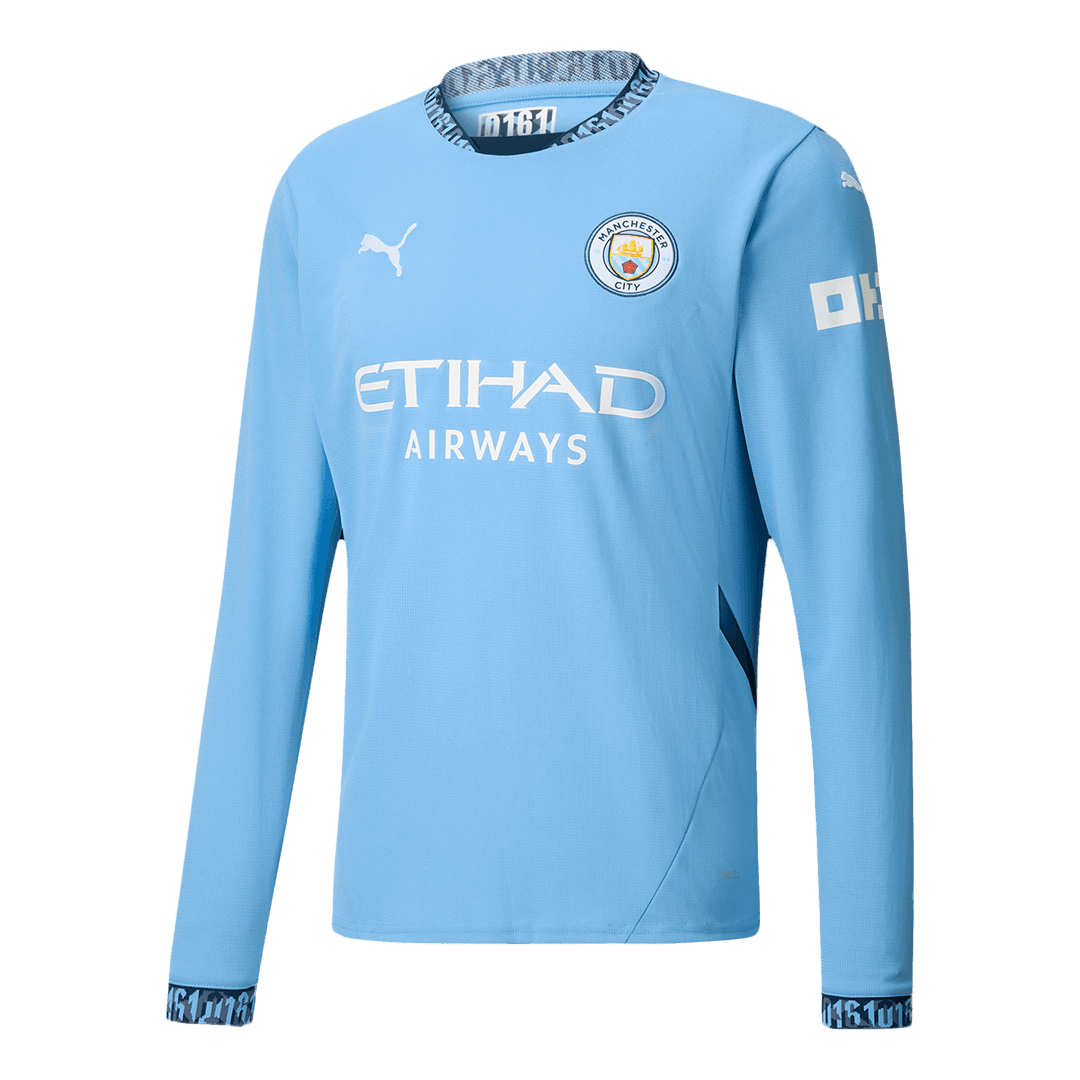 Manchester City Domicile Maillot Manches Longues 2024/25 Grande Taille