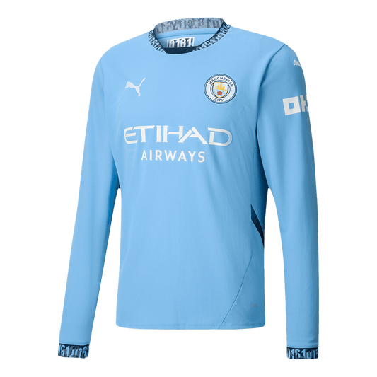 Manchester City Domicile Maillot Manches Longues 2024/25 Grande Taille