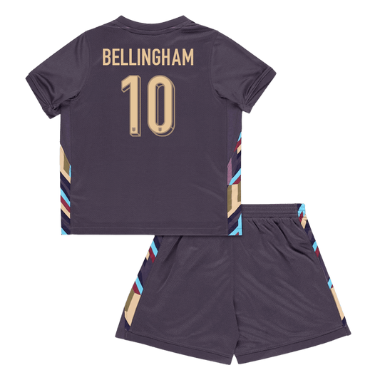 Maillot de Foot BELLINGHAM #10 Angleterre Extérieur Maillot Kit 2024 Enfant