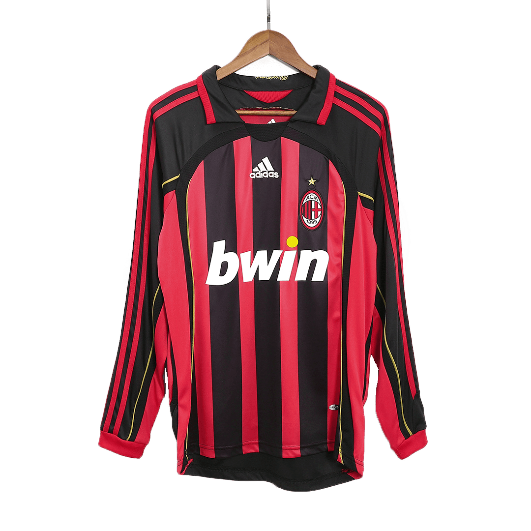 Retro Milan AC Domicile Maillot Manches Longues 2006/07