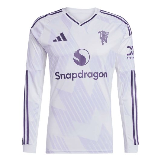 Manchester United Extérieur Maillot Manches Longues 2025/26 Grande Taille