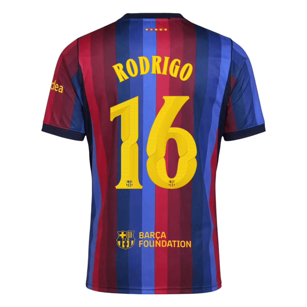 RODRIGO #16 Barcelone Domicile Maillot 2026/27 Blue&Garnet - UCL