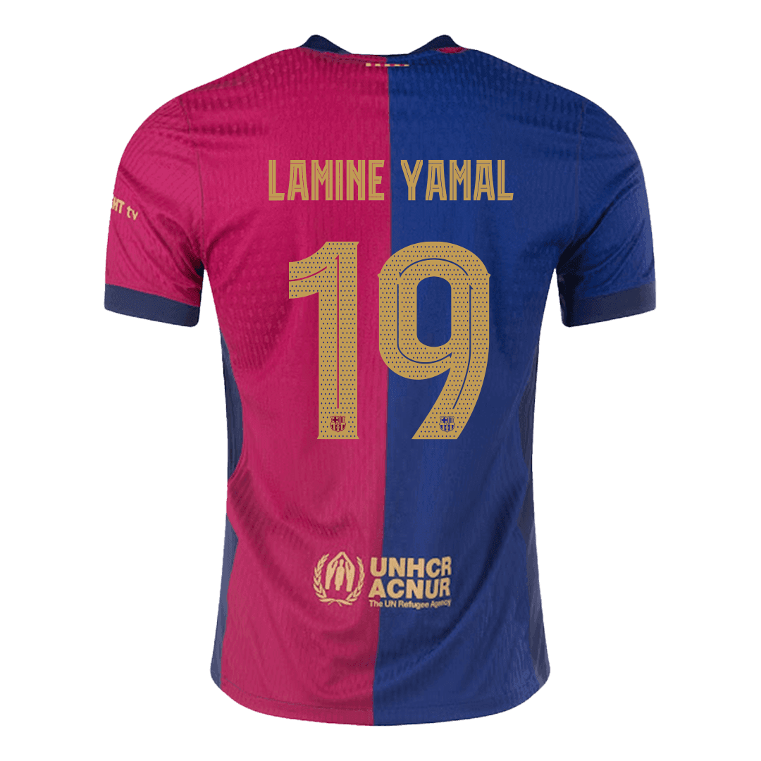 LAMINE YAMAL #19 Barcelone Domicile Maillot 2024/25 Authentique - UCL - Mon Maillot Foot Store