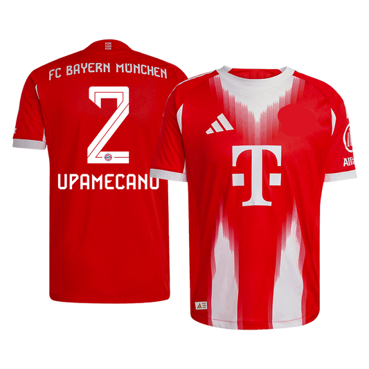 UPAMECANO #2 Munich Domicile Maillot 2025/26 Rouge Authentique