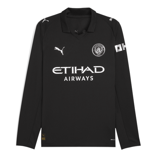 Manchester City Extérieur Maillot Manches Longues 2025/26 Noir