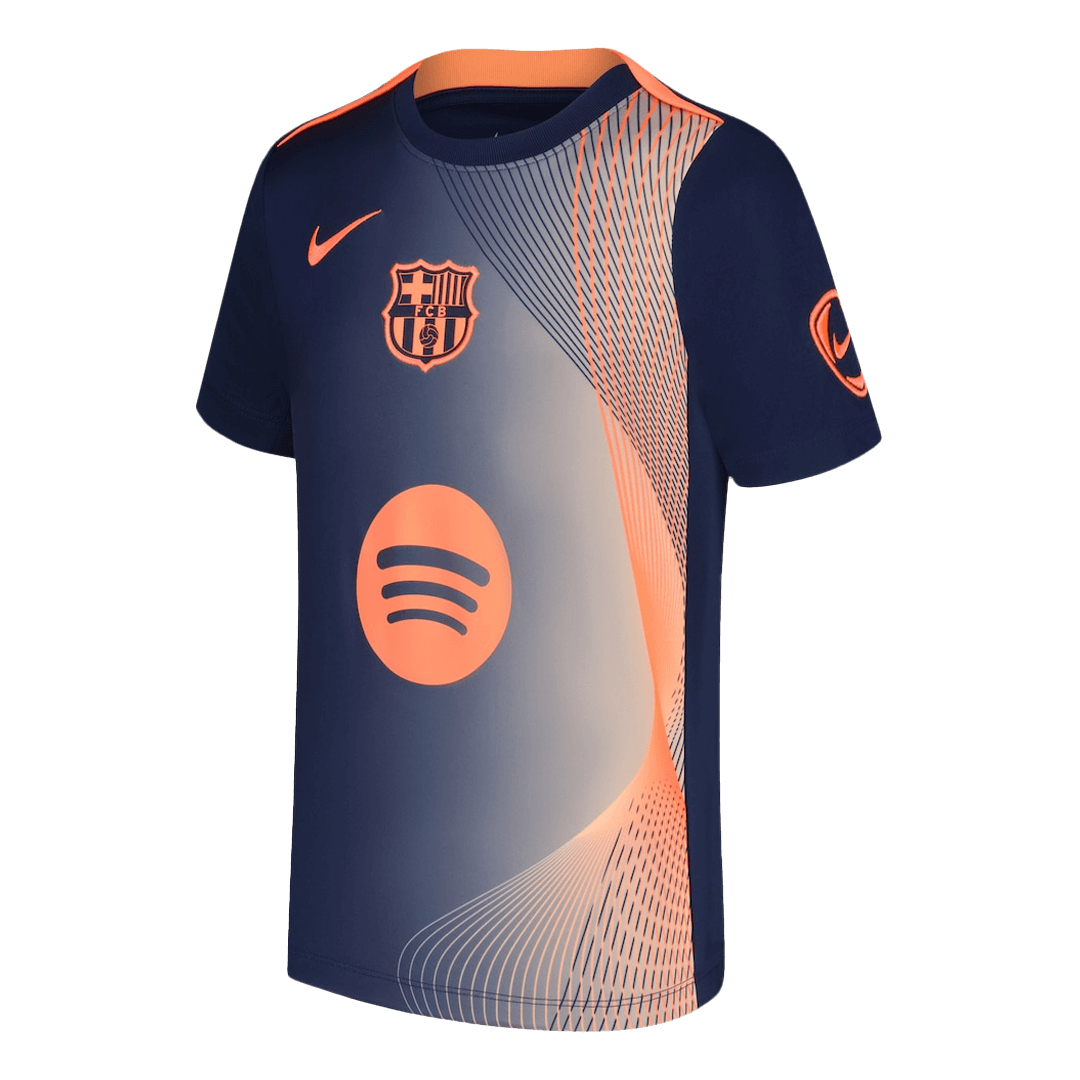 Barcelone Pre-Match Maillot 2025/26 Orange&Black Grande Taille