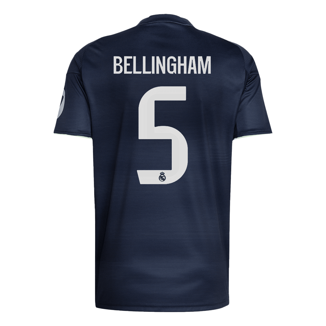 BELLINGHAM #5 Real Madrid Extérieur Maillot 2025/26 Grande Taille