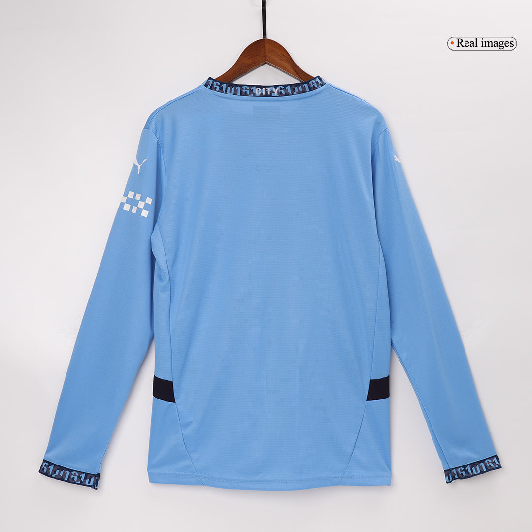 Manchester City Domicile Maillot Manches Longues 2024/25 Grande Taille