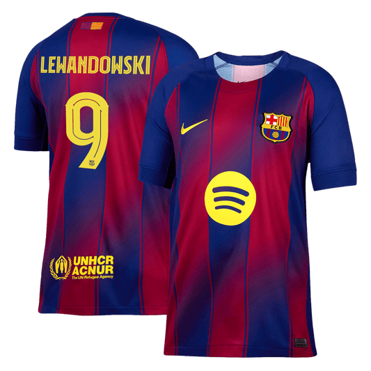 LEWANDOWSKI #9 Barcelone Domicile Maillot 2025/26 - UCL