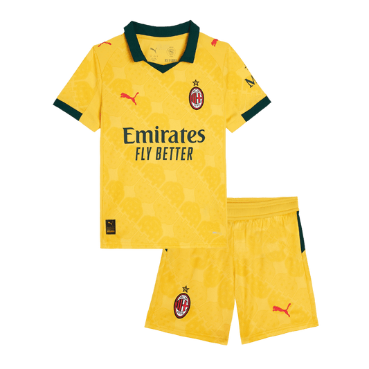 AC Milan Third Maillot Kit 2025/26 Junior Jaune