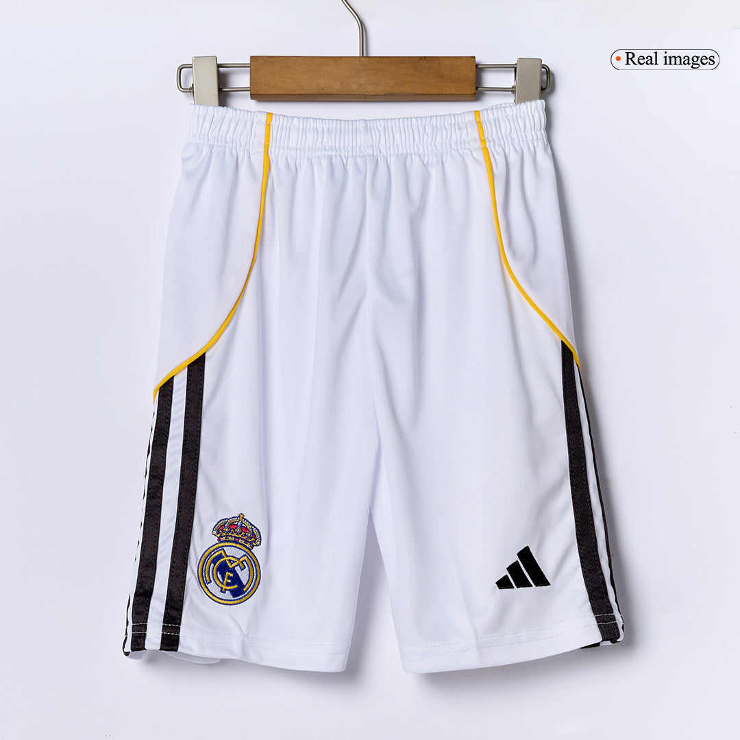 Real Madrid Domicile Maillot Kit 2025/26 Enfant Blanc
