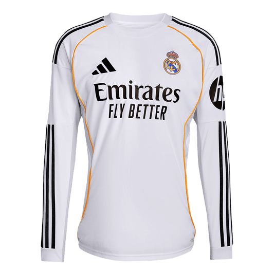 Real Madrid Domicile Maillot Manches Longues 2025/26 Grande Taille