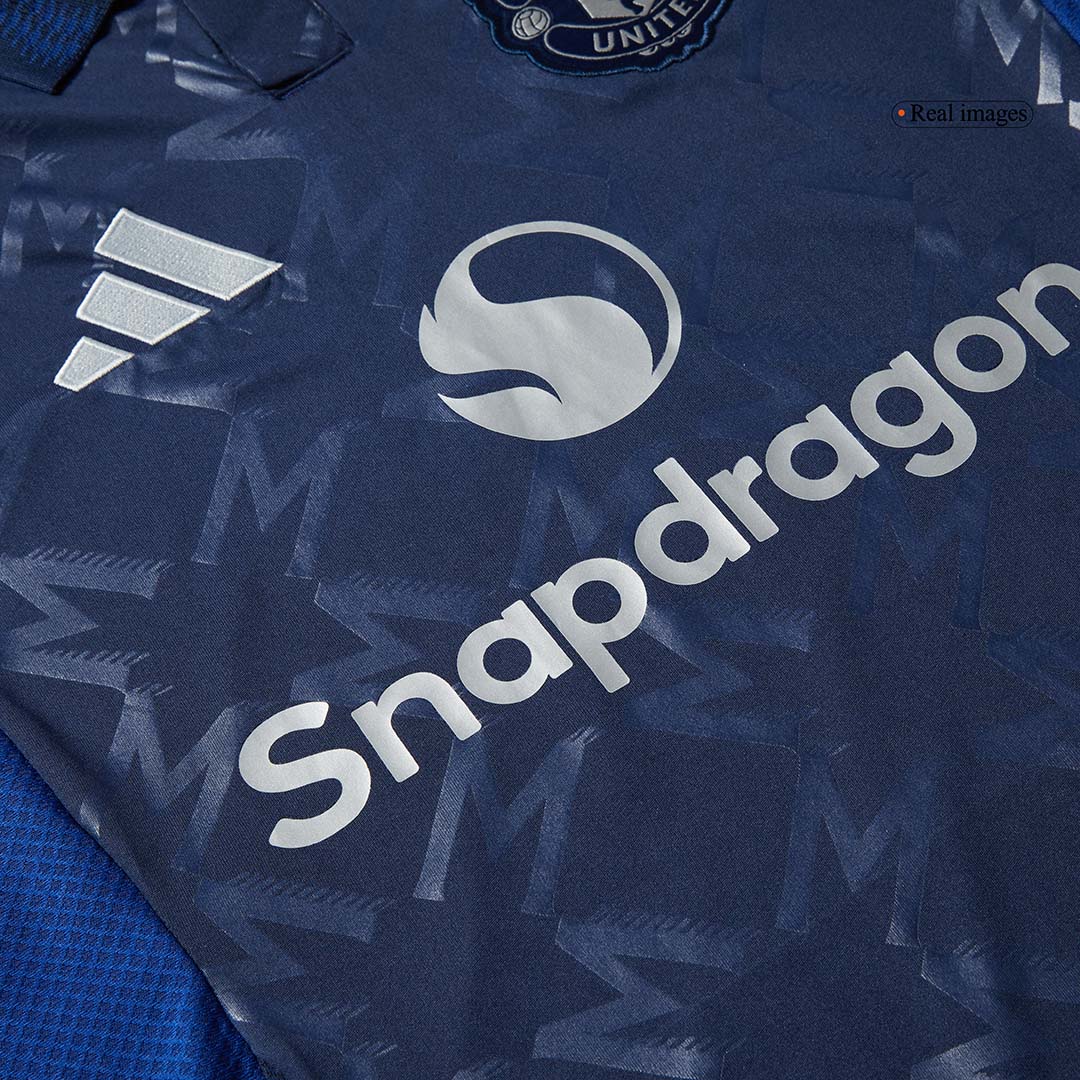 Manchester United Extérieur Maillot Manches Longues 2024/25 Grande Taille