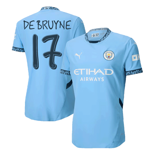DE BRUYNE #17 Manchester City Domicile Maillot 2024/25 Authentique - UCL - Mon Maillot Foot Store