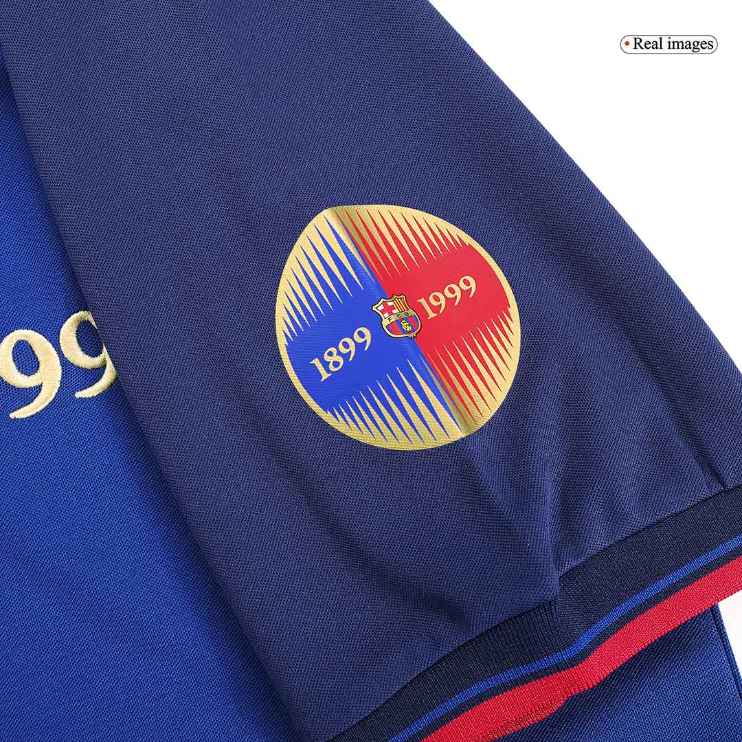 RIVALDO #11 Vintage Barcelona Domicile Maillot 1999/00-100th Anniversaire