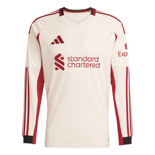 LFC Extérieur Maillot Manches Longues 2025/26 Blanc