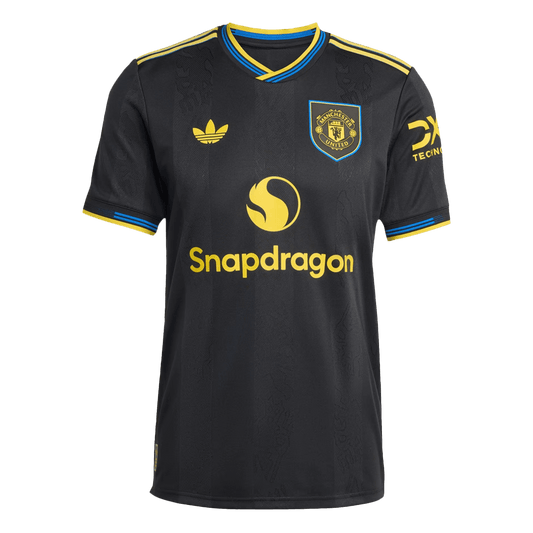 Manchester United Third Maillot 2025/26 Noir Authentique