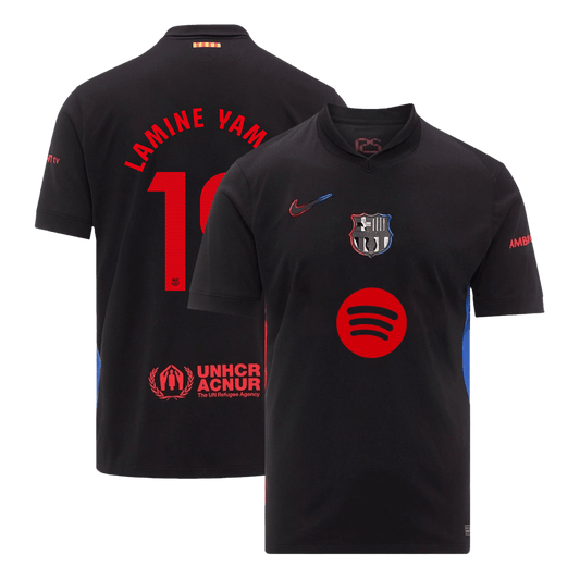 LAMINE YAMAL #19 Barcelone Extérieur Maillot 2024/25 - Spotify Logo Without Text - Mon Maillot Foot Store